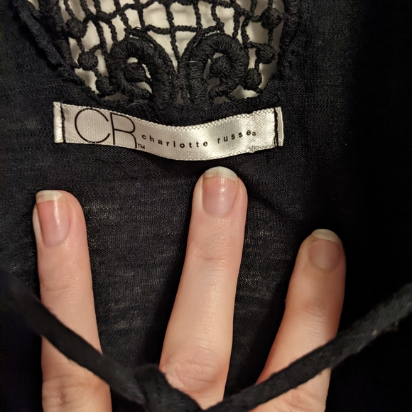 🦖 4for $20 Charlotte Russe Lightweight Black Cardigan - Picture 5 of 5